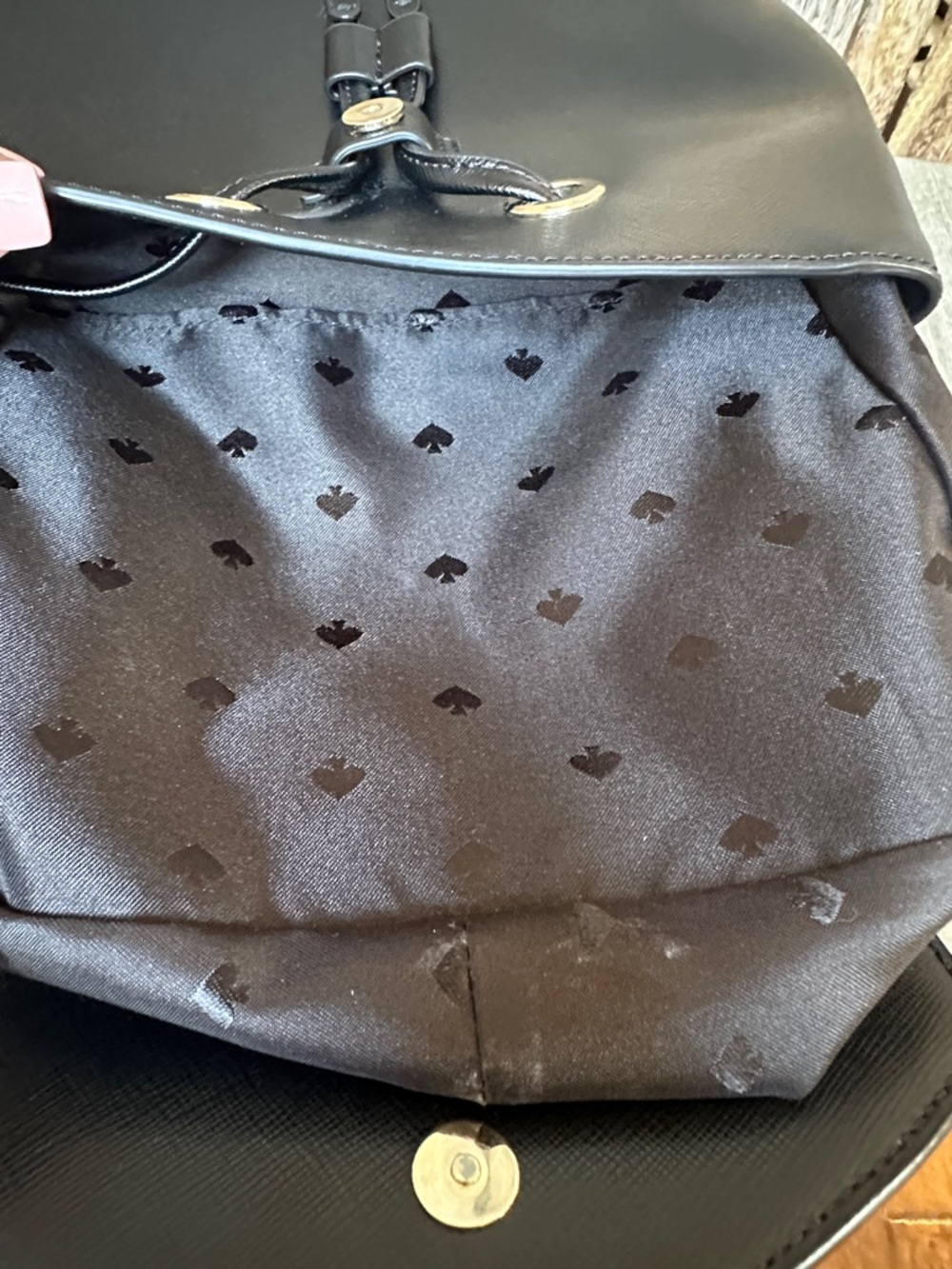Kate Spade Black Saffiano Leather Backpack - Picture 9 of 15